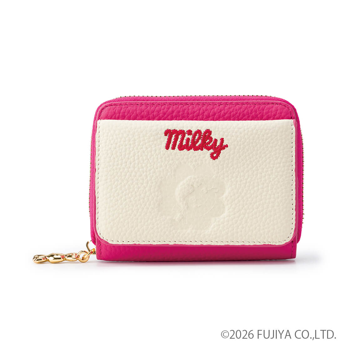 ＜ミルキーコラボ＞刺繍デザイン蛇腹式折財布
