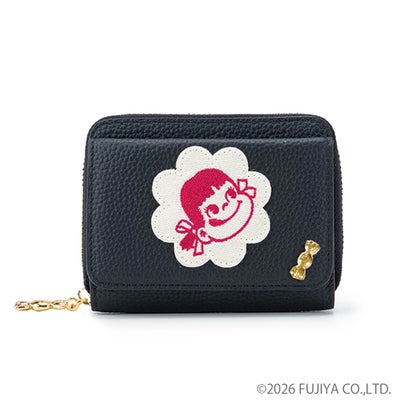 ＜ミルキーコラボ＞アップリケ付き蛇腹式折財布