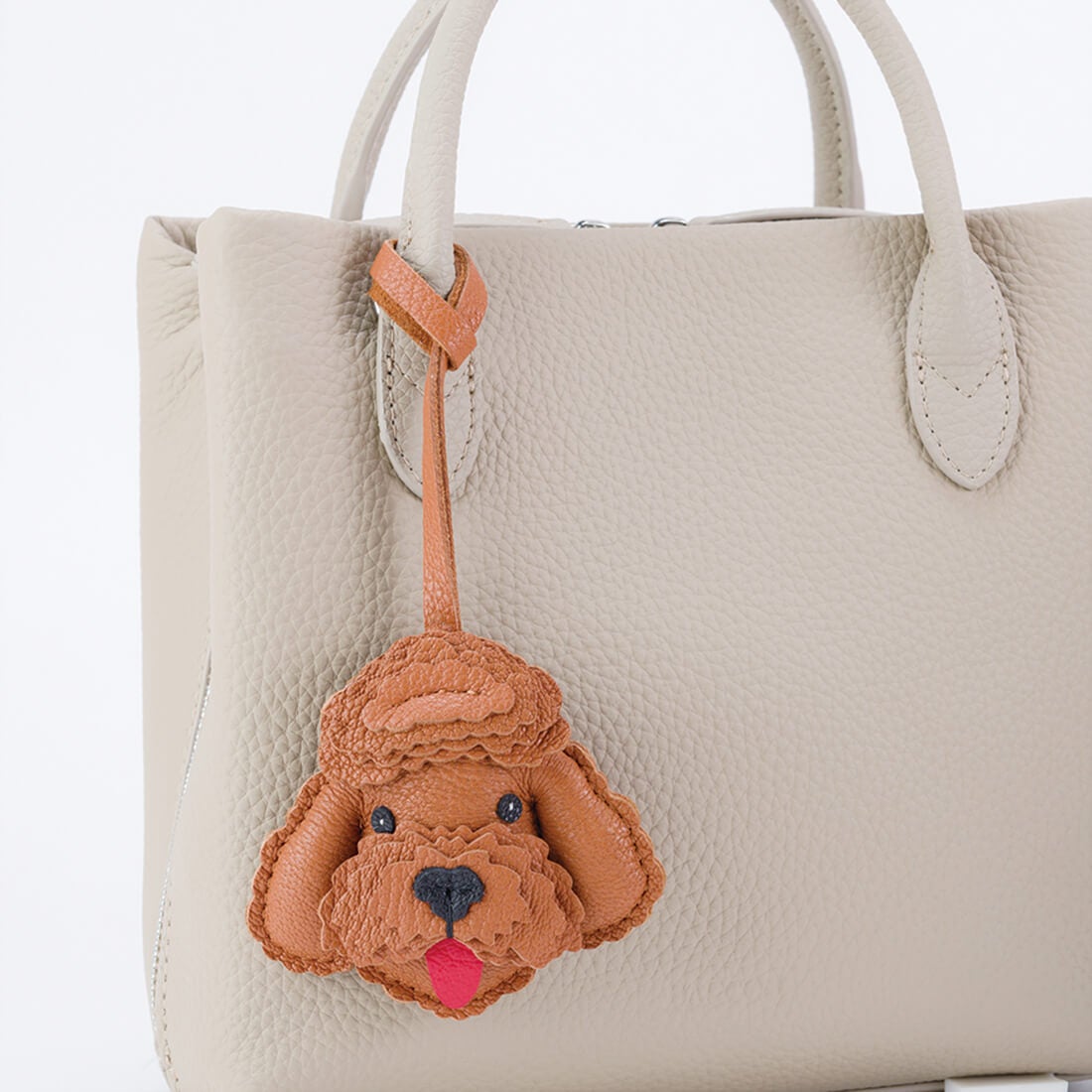 プードルモチーフレザーチャーム